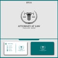 attorney logo vector design of justice vector illustration