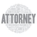 Attorney Word cloud art Detailed Vector