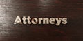 Attorneys - grungy wooden headline on Maple - 3D rendered royalty free stock image