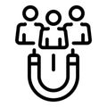 Attract candidates icon, outline style