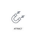 Attract concept line icon. Simple