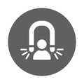 Attracting customer icon. Gray vector graphics Royalty Free Stock Photo