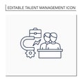 Attracting employees line icon