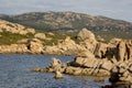 Attracting shapes of the Isles Lavezzi offshore Bonifacio, Southern Corsica, France. Royalty Free Stock Photo