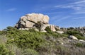 Attracting shapes of the Isles Lavezzi offshore Bonifacio, Southern Corsica, France. Royalty Free Stock Photo