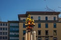Attraction in Bergamo. Fiammetta - Candela monumentale. P.za Giacomo Matteotti, Bergamo, Italy Royalty Free Stock Photo