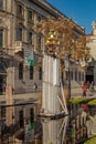 Attraction in Bergamo. Fiammetta - Candela monumentale. P.za Giacomo Matteotti, Bergamo, Italy Royalty Free Stock Photo