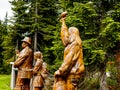 Chainsaw sculpture on Grouse Mountain at Vancouver in British Columbia