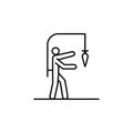 attraction businessman icon. Element of conceptual figures icon for mobile concept and web apps. Thin line attraction businessman