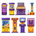 Game or slot machines attraction park devices isolated objects
