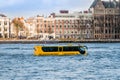 Attraction in Rotterdam, an amphibious vehicle in the river `de Maas` Royalty Free Stock Photo