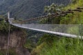 Attraction suspension bridge in Banos, Ecuador Royalty Free Stock Photo