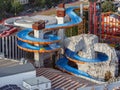 Attraction Wildalpenbahn in the amusement park Prater. Vienna, Austria Royalty Free Stock Photo