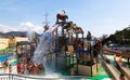 Attractions at Illa Fantasia Barcelona's Water Park Royalty Free Stock Photo