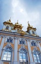 Attractions of the Peterhof Museum-reserve. Peter and Paul Church with Golden domes.