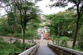 Attractions on the stairs up and down Wat Khao Kob or Wat Woranat Banphot, Nakhon Sawan Province, Thailand