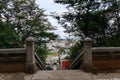 Attractions on the stairs up and down Wat Khao Kob or Wat Woranat Banphot, Nakhon Sawan Province, Thailand