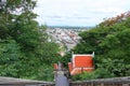 Attractions on the stairs up and down Wat Khao Kob or Wat Woranat Banphot, Nakhon Sawan Province, Thailand