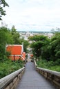 Attractions on the stairs up and down Wat Khao Kob or Wat Woranat Banphot, Nakhon Sawan Province, Thailand