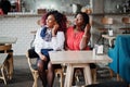 Attractive african american two girls Royalty Free Stock Photo