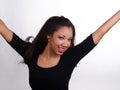 Attractive African American Woman Smiling With Braces On Teeth Royalty Free Stock Photo