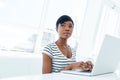 Attractive african american young woman accountant working in office Royalty Free Stock Photo