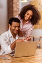 Attractive Afro-American couple working Royalty Free Stock Photo