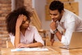 Attractive Afro-American couple working Royalty Free Stock Photo