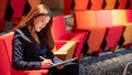 Attractive Asian businesswoman working in conference room Royalty Free Stock Photo