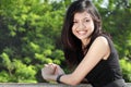 Attractive asian girl smiling