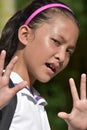 A Fearful Youthful Filipina Female Student