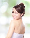 Attractive asian woman face Royalty Free Stock Photo