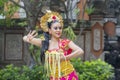 Attractive Balinese dancer showing a dance Royalty Free Stock Photo
