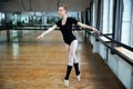 Attractive ballerina dancing