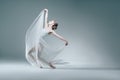 attractive ballerina dancing