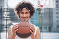 Attractive basketball player Royalty Free Stock Photo