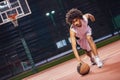 Attractive basketball player Royalty Free Stock Photo