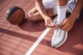 Attractive basketball player Royalty Free Stock Photo