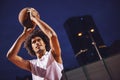 Attractive basketball player Royalty Free Stock Photo