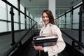 Attractive and beautiful businesswoman standing in office Royalty Free Stock Photo