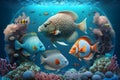ornamental fish illustration, made by generative ai technology