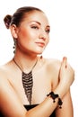 Attractive beautiful woman with accessorize Royalty Free Stock Photo