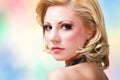 Attractive blonde woman in evening wear Royalty Free Stock Photo