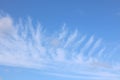 Attractive blue sky background with soft cloud formation with copy space Royalty Free Stock Photo