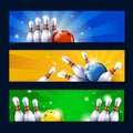 Attractive bowling banner Royalty Free Stock Photo