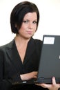 Attractive brunette caucasian businesswom Royalty Free Stock Photo