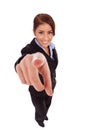 Attractive business woman pointing at you Royalty Free Stock Photo