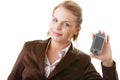 Attractive business woman using a pda Royalty Free Stock Photo