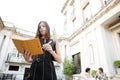 Businesswoman with folder. Royalty Free Stock Photo