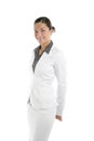 Attractive businesswoman with white suit Royalty Free Stock Photo